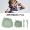 4pcs Children Plate Utensils Set Silicone Suction Bowls Set Toddler