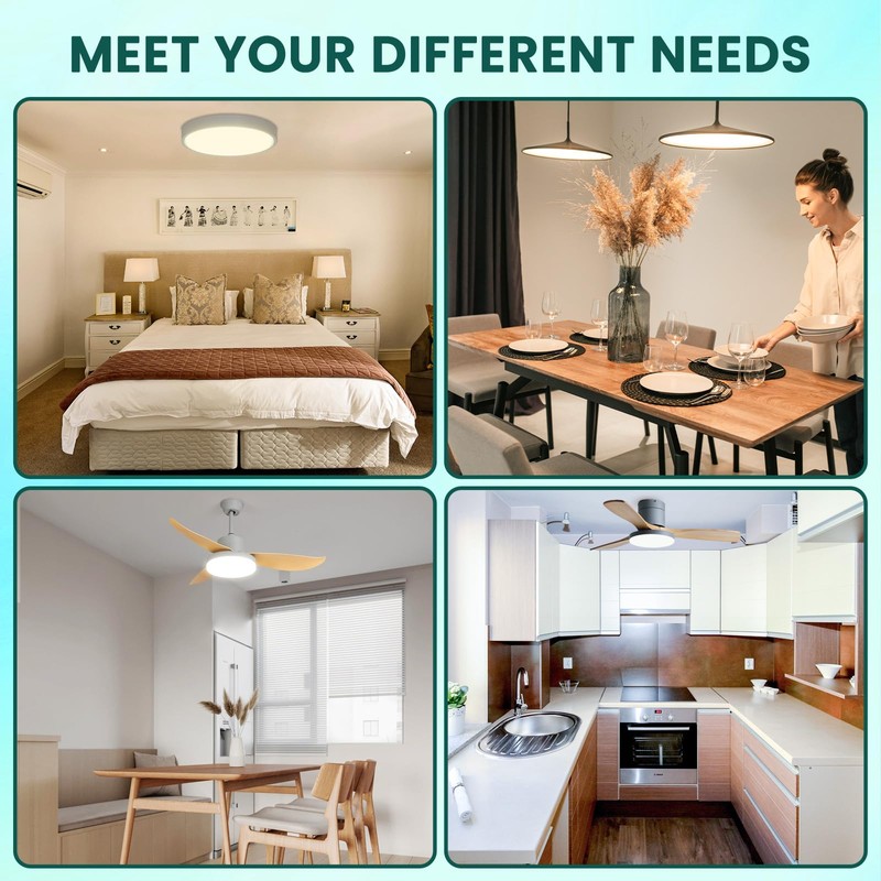 TobeBright Ceiling Fan LED Light Replacement, 5.1inch 24W 2100Lm Ceiling