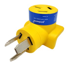 Parkworld 63029 NEMA 10-30P to 10-50R One Piece Compact Adapter Dryer to Stove Adaptor Output 30amp 250Volt