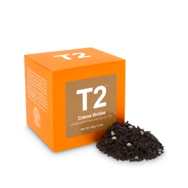 T2 Tea Creme Brulee, Loose Leaf Black Tea in Gift Cube, 100g