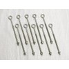x10 M6 X 250MM Zinc Plated Folded Straining Eyebolts Nut