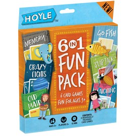 Hoyle 6 in 1 Kids Playing Cards Multi Game Pack, 6 Fun Games in 1 (Ages 3+)
