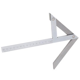 Faceuer Centering Angle Measuring Ruler, Thickened Design, Stainless Steel, 15 cm Length, Heavy Duty Design, For 45°-90° Angle and Circle Center Marking