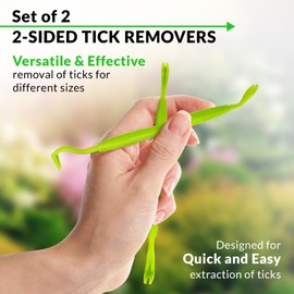 MYDAISY 4 in 1 Tick Tweezers for Dogs - The Ultimate Tick Tweezers for Cats Pets and People
