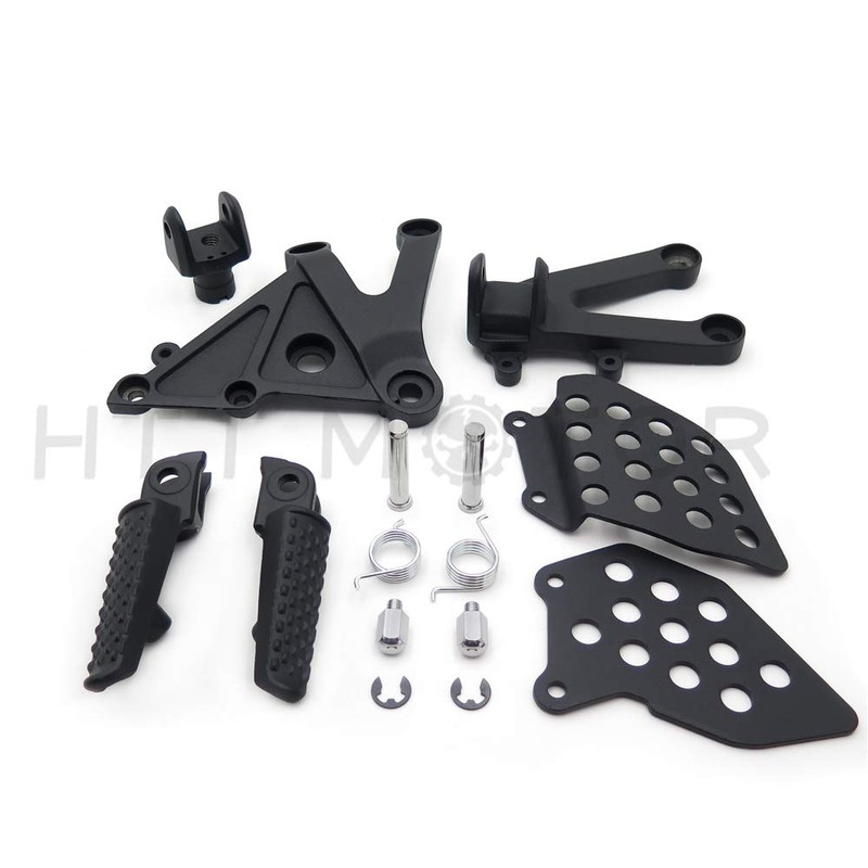 Black Front Rider Foot Pegs Bracket Fit For Honda Cbr600Rr