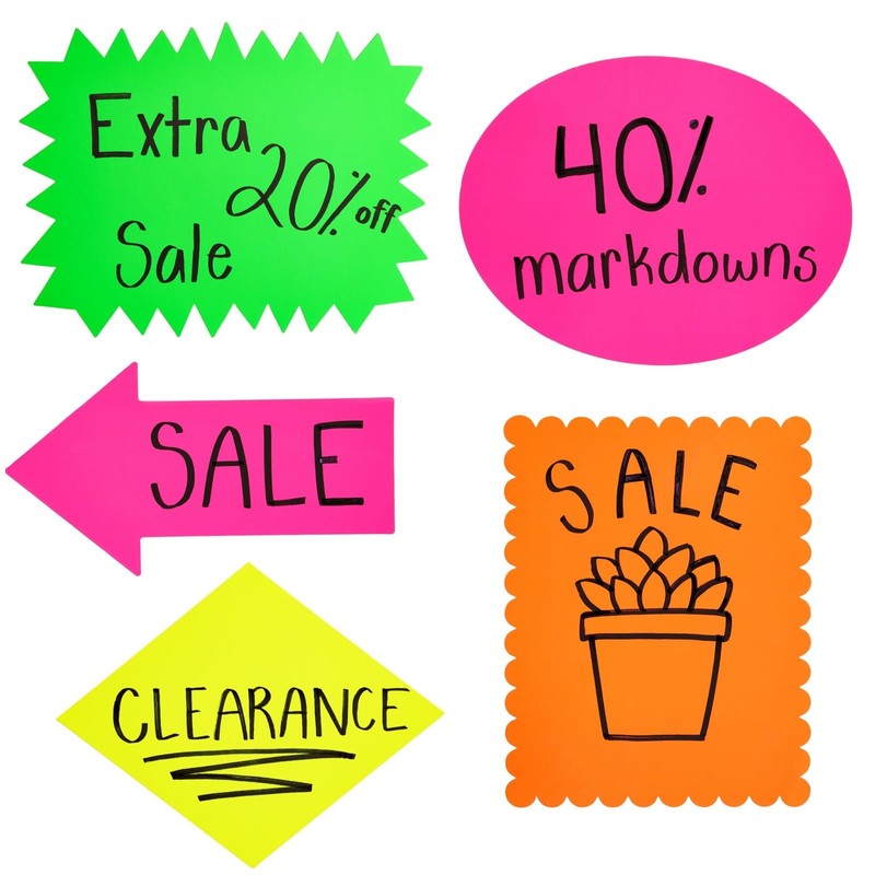 Stockroom Plus Neon Poster Board Shapes - 11 x 14