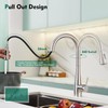 CREA Kitchen Sink Faucet,Pull Down Kitchen Faucets with Sprayer,Brushed Nickel