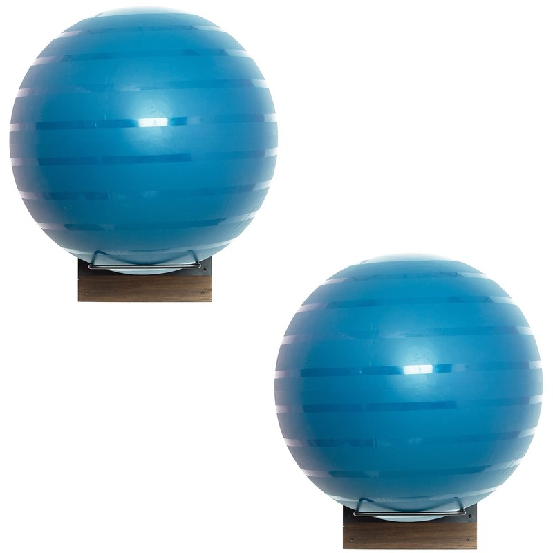 MyGift Set of 2 Wall Mounted Large Stability Ball Holders,