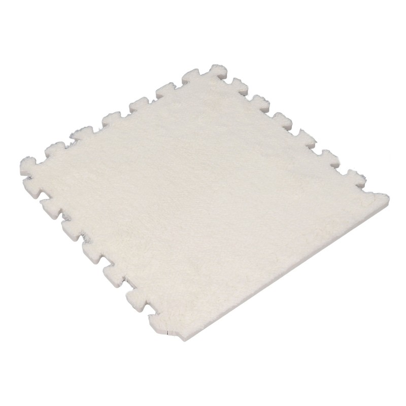 10pcs Plush Foam Floor Mat Thickened Cuttable Interlocking Carpet Tiles
