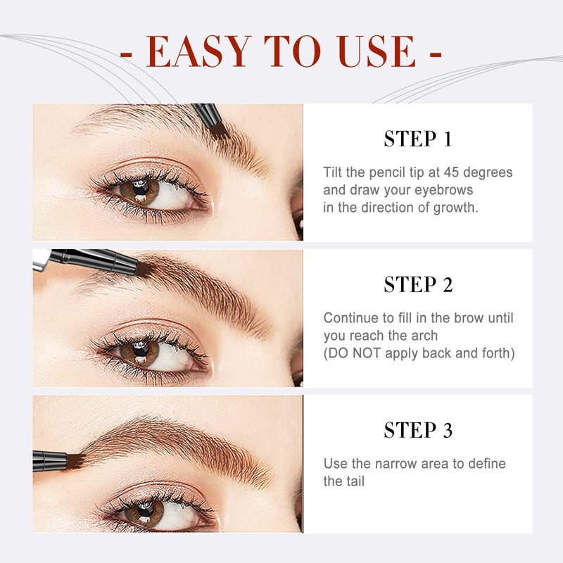 Eyebrow Pencil Microblade Eyebrow Pen - Waterproof Eye Brow Pen