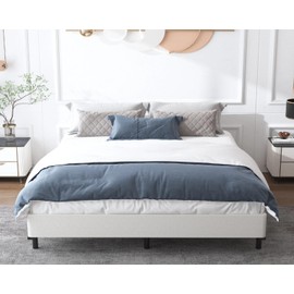 XINXINYAN Box Spring Full Size 5 Inch High, Heavy Duty Mattress Foundation, Sturdy Metal Box Springs Only with Fabric Cover Set, Easy Assembly, Noise Free