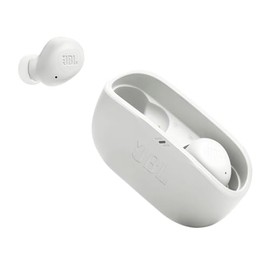 JBL Vibe Buds Audfonos Inalmbricos Bluetooth, Drivers 8mm, Reproduccin 32 Horas, Resistentes al Agua y al Polvo IP54 - Blanco                         