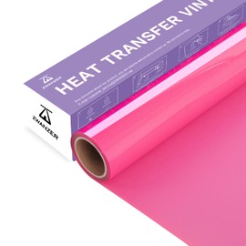 Zwanzer Heat Transfer Vinyl Rolls - 12" x 12ft Neon Pink Iron on Vinyl for Shirts, HTV Vinyl for All Cutter Machine - Easy to Cut & Weed for HTV Heat Vinyl Design (Neon Pink)