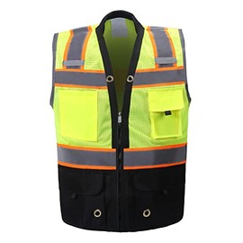 Shine Bright Safety Vest - High Visibility with Reflective Straps and Pockets â Premium, Soft, Durable, and Breathable â ANSI CLASS 2 (Size Small, Black)