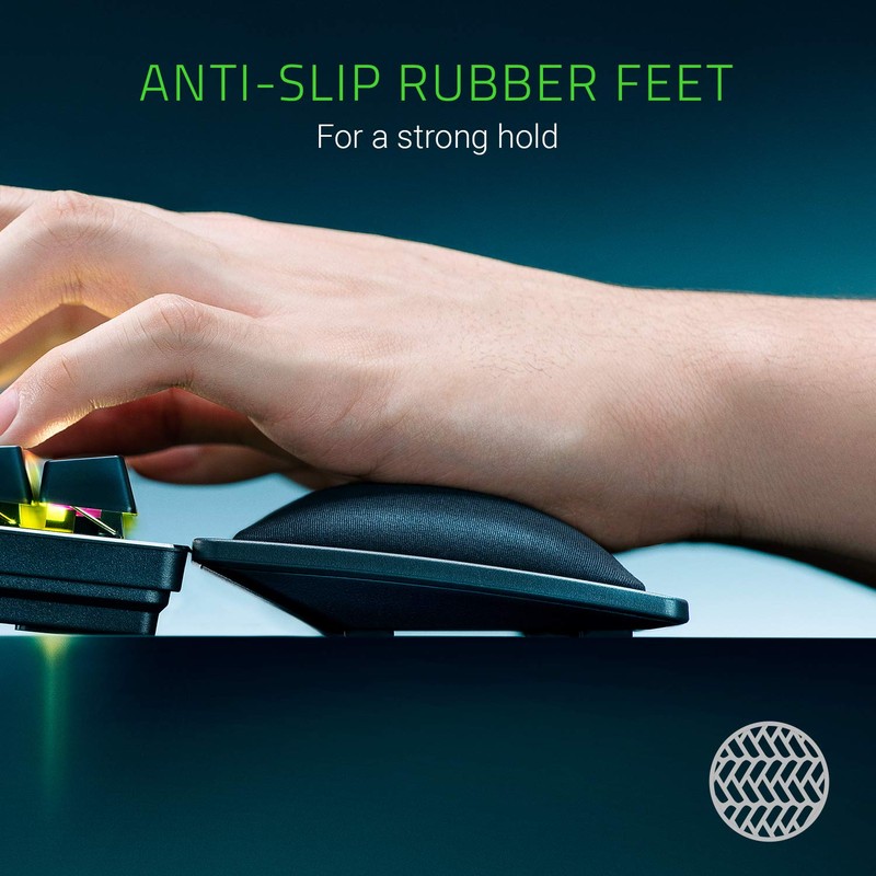 Razer Ergonomic Wrist Rest for Full-Sized Keyboards: Anti-Slip Rubber Base