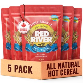 Red River Cereal - Cracked Wheat Hot Cereal (908g /5-Pack) Made in Canada at Arva Flour Mills - All Natural, No-Additives