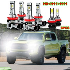 CHUSYYRAY Fit 2016-2022 2023 Toyota Tacoma LED Headlight High Low Beam Fog Light Bulbs