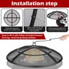 Fire Pit Spark Screen,24 Inch Fire Pit Screen Cover Outdoor
