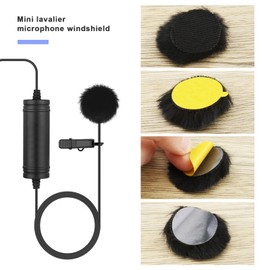 EMSea 9Pcs Lavalier/Lapel Microphones Mini Windshields with Double-Sided Tape Microphone Windscreen Muff Accessories for Recorders Radio Translators
