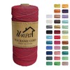 Uiopa Macrame Cord 2mm x 200m, 3-Strand Twisted Natural Cotton