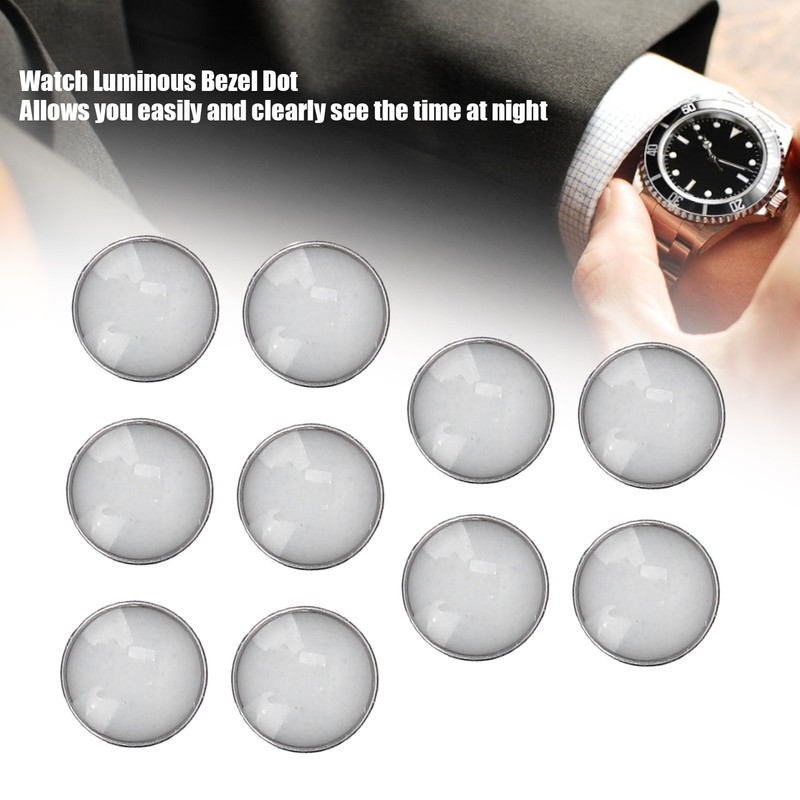 10pcs Blue Watch Luminous Bezel Dot Watch Dial Luminous Dot