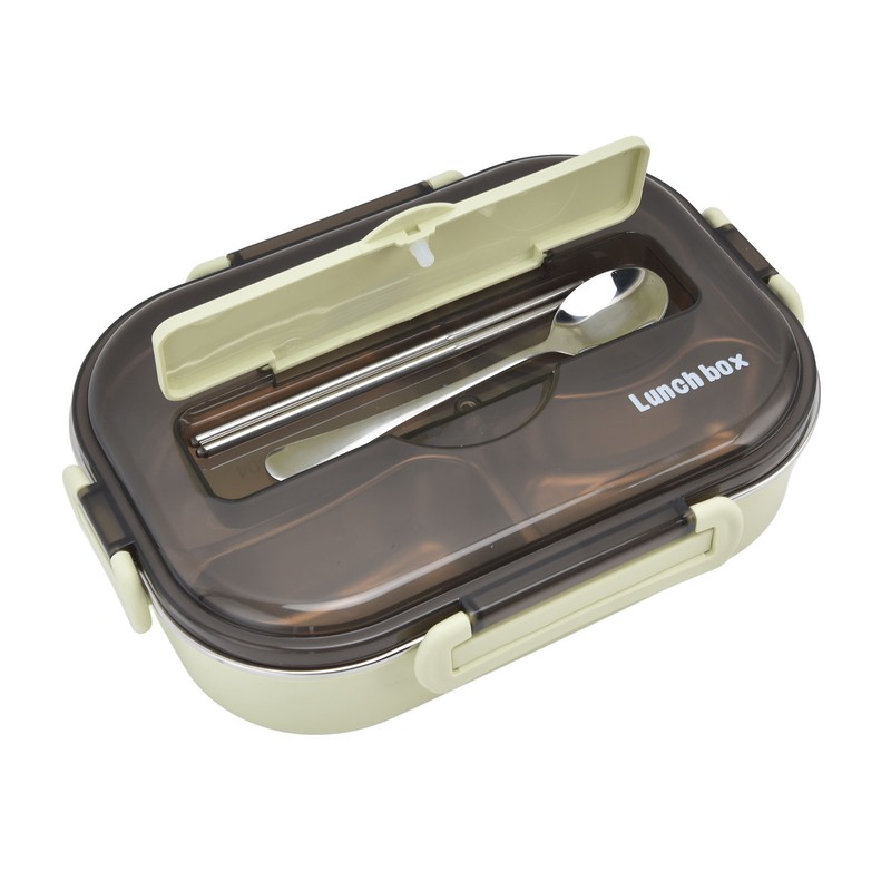 Portable Kids 304 Stainless Steel Lunch Box 1.3L Four Compartment