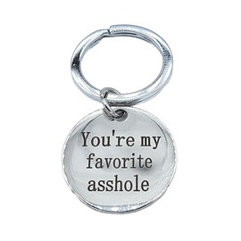 Promotech Favourite Funny Metal Keyring for Favourite Person Brothers Friend, silver