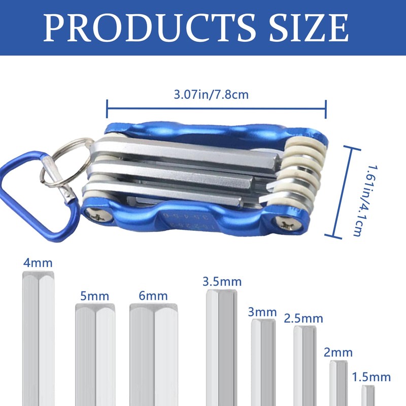 Gelishan Folding Allen Hex Keys Hexagon Screwdriver Allen Key Set