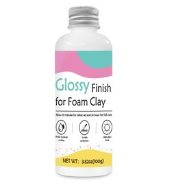 GDDP 100ml Foam Clay Varnish, Colourless Scratch Resistant Glossy Air Dry Clay Glaze, Air Dry Clay Varnish for Create Waterproof Foam Clay from Home