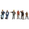 Walthers SceneMaster ~ HO Scale ~ Construction Workers ~ package(6) ~ 949-6022
