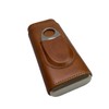 Cigar Case with 3 Tubes, Cigar Box with Cigar Cutter,