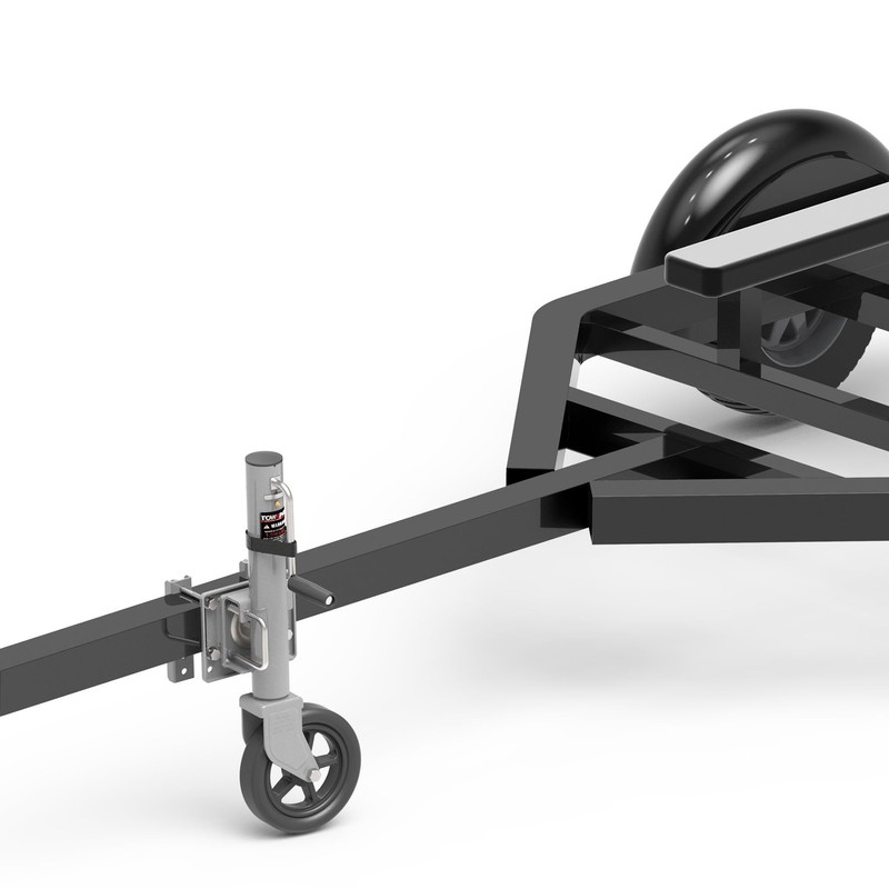 TOWKING 8" Spoke Wheel Trailer Jack, 10" Vertical Movement, 1500