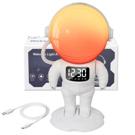 OQIMAX Daylight Alarm Clock, Light Alarm Clock Sunrise Alarm Clock with 21 White Noise, Smart Bluetooth Speaker, Dual Alarm, Timing Function, 16 Solid Colours & 6 Coloured Lights for Adults and