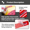 120 pcs Tamper Evident Label Sticker with Bar Code Security