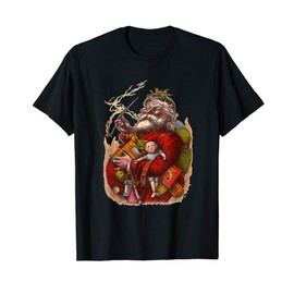 Vintage Christmas, Victorian Era Santa Claus by Thomas Nast T-Shirt