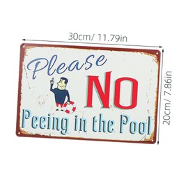 Generic Swimming Pool Metal Sign Pool Safety Sign for Outdoor Decor Vintage Wall Decoration Durable Pool Sign for Family Safety