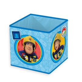 Herding Fireman Sam Storage Box, Approx. 30 x 30 x 30 cm, Storage on Shelf or Freestanding, 100% Polypropylene, Inner 100% Paper, Blue