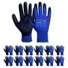 Ruvigrab Ecosandy/9/12 Pair Unisex Adult Work Glove, Blue/Black, Size 9-12