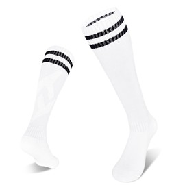 Tphon Kids Football Socks Sport Soccer Knee High Socks 2 Pairs for Boys Girls, Breathable Training Socks for 7-13 Years Children