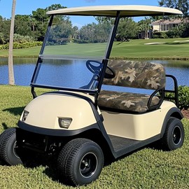 Bulopur Camo Golf Cart Seat Cushion Cover and Backrest Cover Set of 2 Breathable Golfcart Seat Protective Covers Washable Fabric Universal Accessories for Golf Cart Seats Blanket
