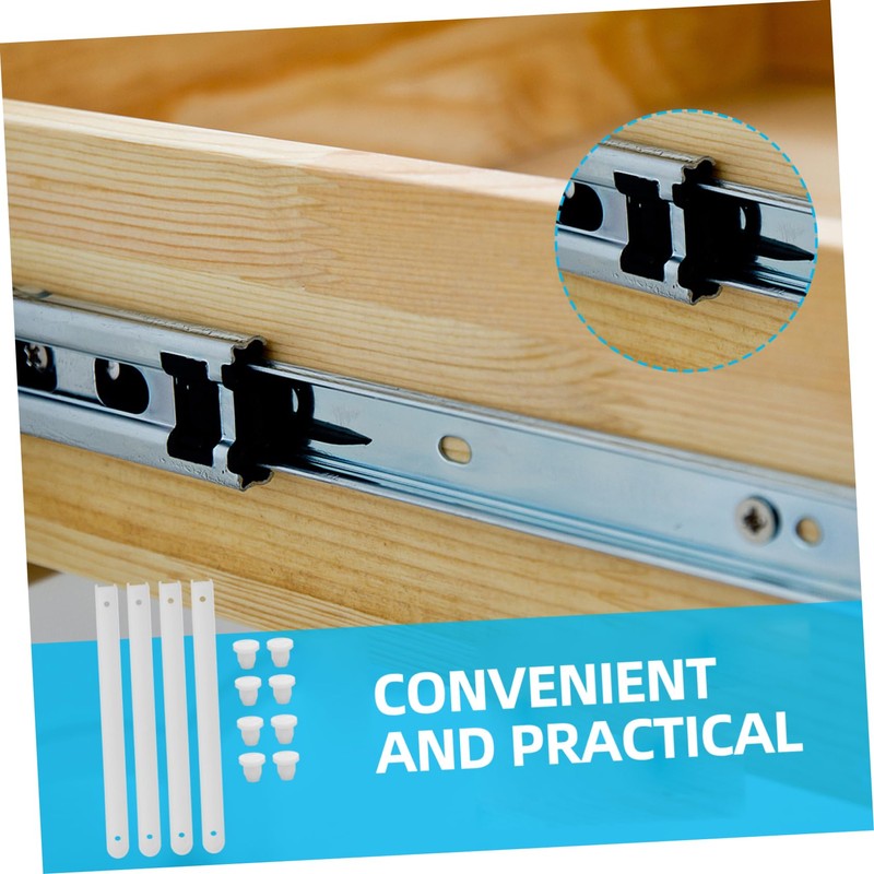 Operitacx 2 Sets Slide Tracks Smooth Glide Drawer Guide Rails