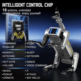 STEM Smart Robot Dog with Mechanical Claw, Grab & Carry Toys, Remote Control Programmable Robot Pet for Kids Ages 6+, AI Interactive Dog with 30+ Tricks, Gift for Boys & Girls