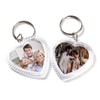 Ericotry 25PCS Heart Shaped Acrylic Blank Photo Keychains Double Sided