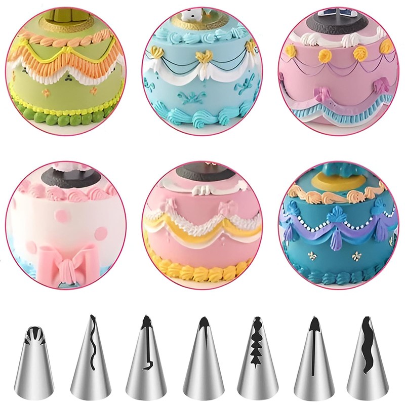 304 Stainless Steel Ruffle Piping Head 9-piece Set