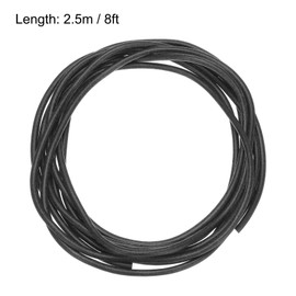 uxcell Silicone Foam Seal Weather Strip 3mm 2.5m 8ft Sponge Rubber Cord Solid Black
