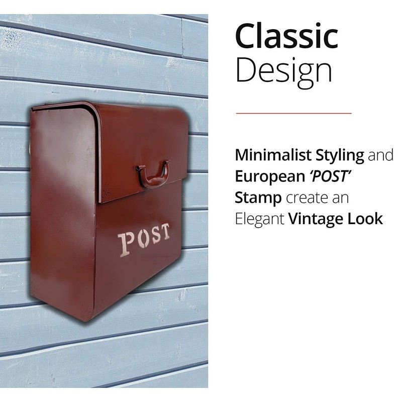 NACH FZ-M1002RD CJ Powder Coated Finish Wall Mounted Post Box