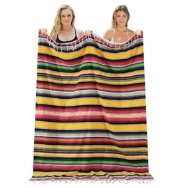Mexican Beach Blanket Towel Cotton Turkish Beach Towels Oversized Sand Free Quick Dry Pool Swim Extra Large Adult Women Men Travel Fast Drying Lightweight Towel Clearance Compact No Sand Packable