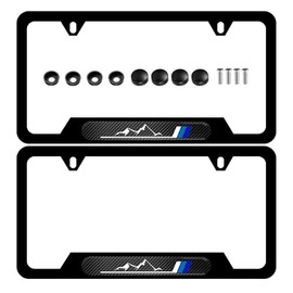 2Pack 3D Metal for Toyota Tacoma 4Runner Tundra Rav4 Highlander Sequoia TRD License Plate Frames,Tri-Color License Plate Tag Universal Fit for Cars
