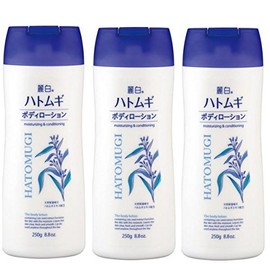 Reihaku Hatomugi Body Lotion, 8.8 oz (250 g) x 3 Bottles