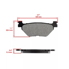 Caltric Front & Rear Brake Pads for Yamaha XVS1300A V-Star 1300 Midnight Star 2007-2015